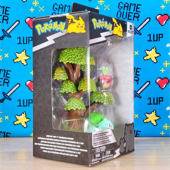 Pokemon Applin & Bulbasaur 7" Select Summer Forest Environment Display Pack New - Picture 2 of 10